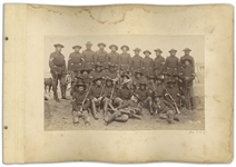 Two Original Photographs From 1891, Shortly After the Wounded Knee Massacre -- One Photograph Shows a Troop of Sioux Cavalry Scouts